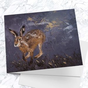 Midnight Hare from an original painting by Charlotte Strawbridge