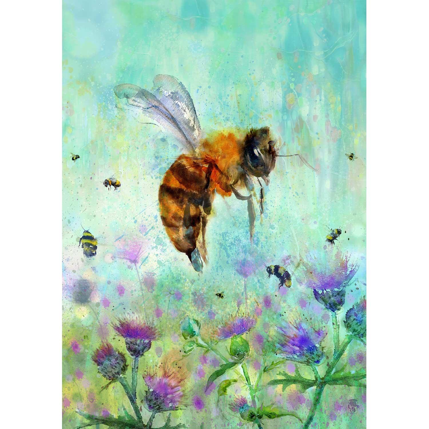 Bee and Thistle by artist Lee Scammacca