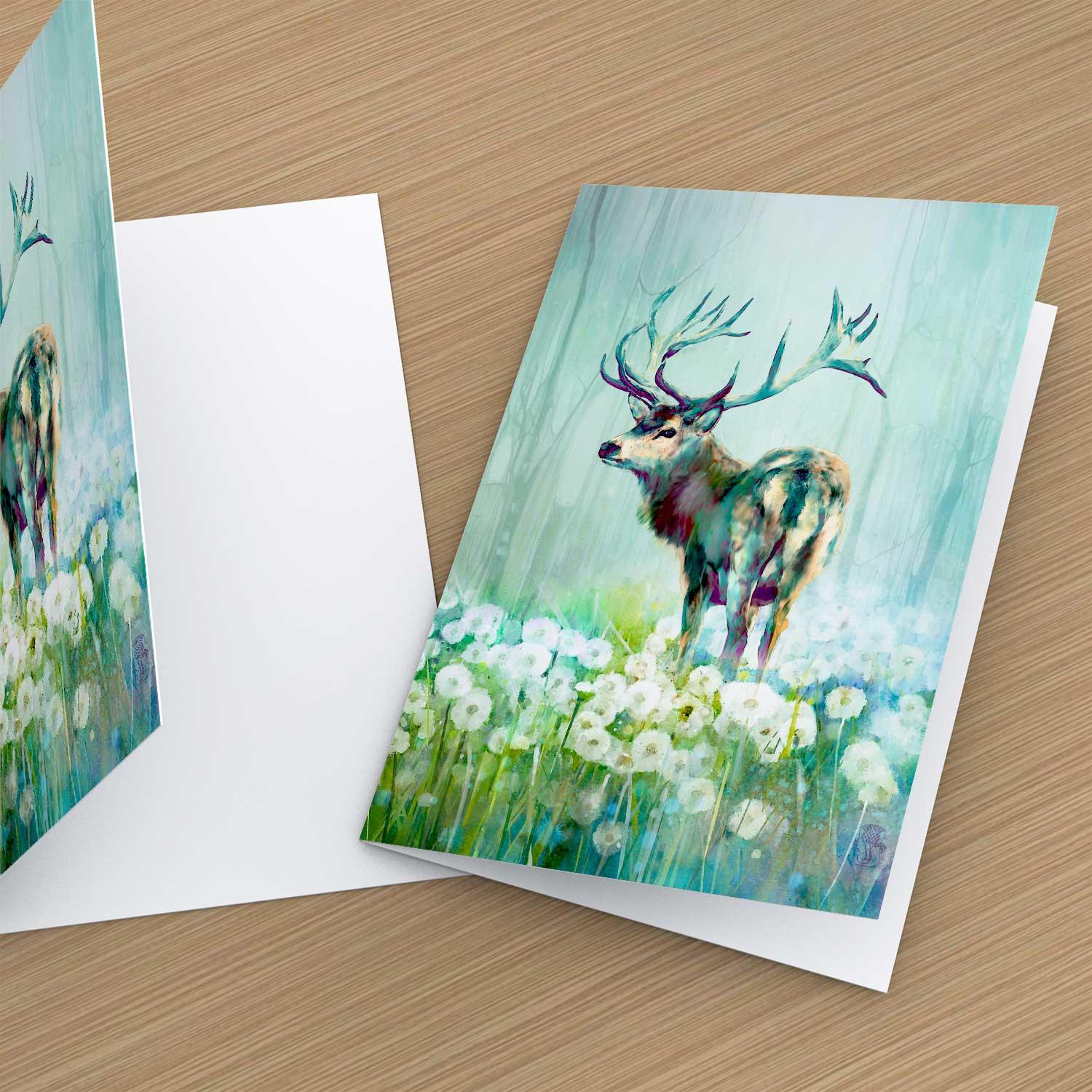 Stag Greeting Card from an original painting by artist Lee Scammacca