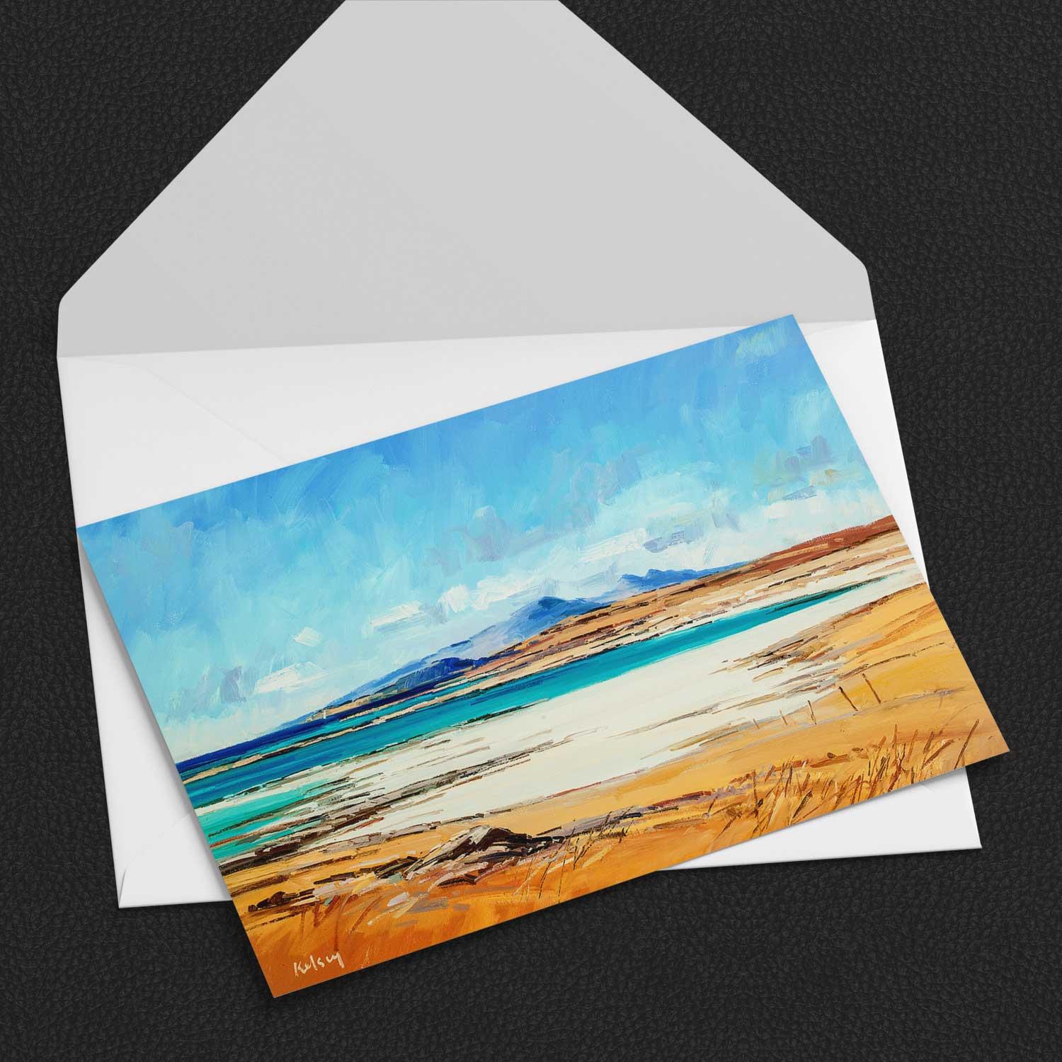 Sanna Bay Greeting Card from an original painting by artist Robert Kelsey