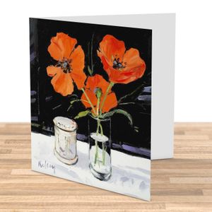 Poppies Greeting Card from an original painting by artist Robert Kelsey