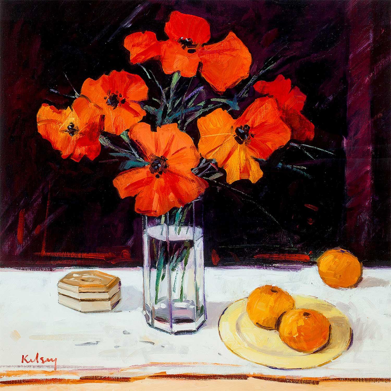 Poppies with Oranges by artist Robert Kelsey