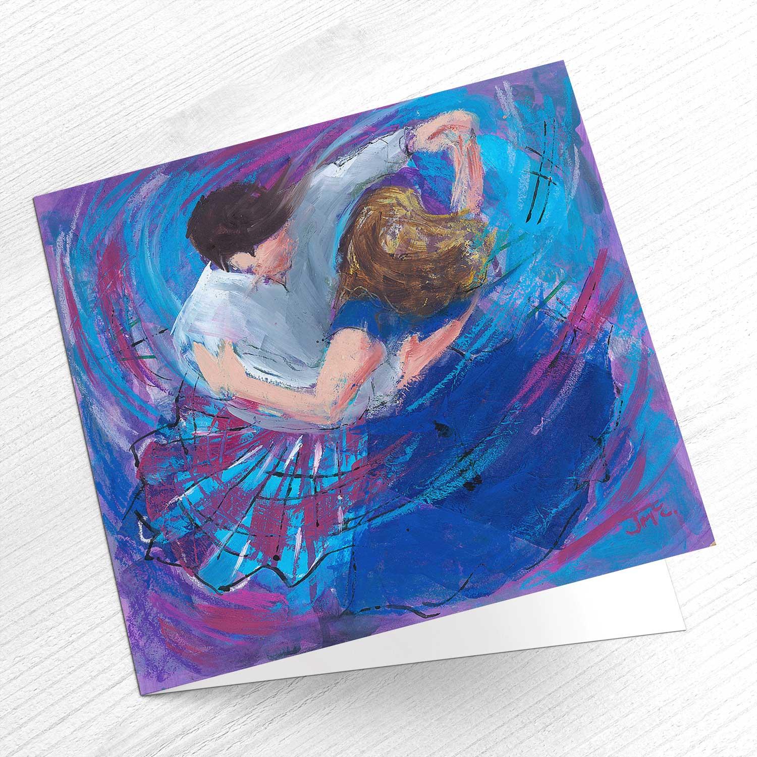 Blue Waltz Greeting Card from an original painting by artist Janet McCrorie