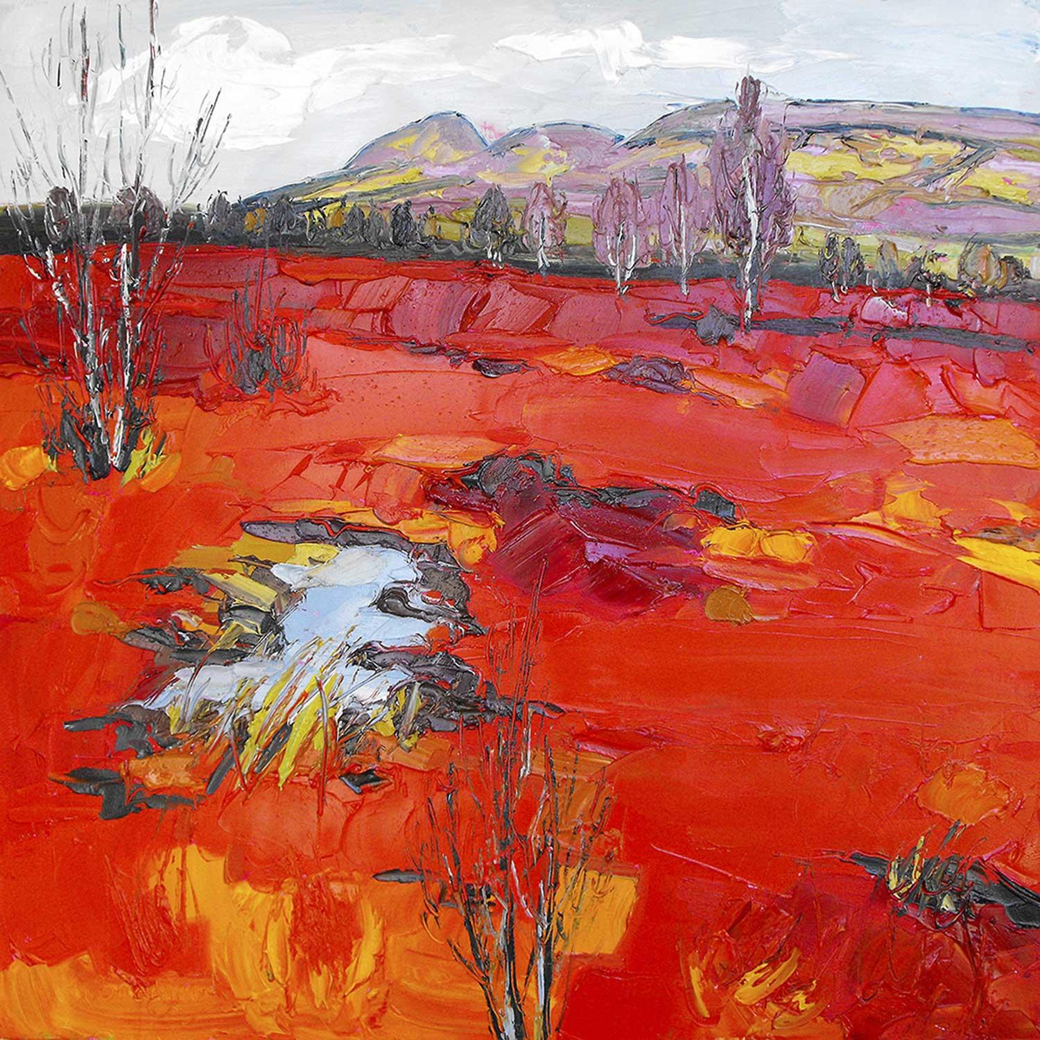 Red Autumn Grasses, Dumgoyne by Judith I Bridgland