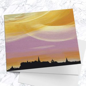 Festival Sky Greeting Card from an original painting by artist Esther Cohen