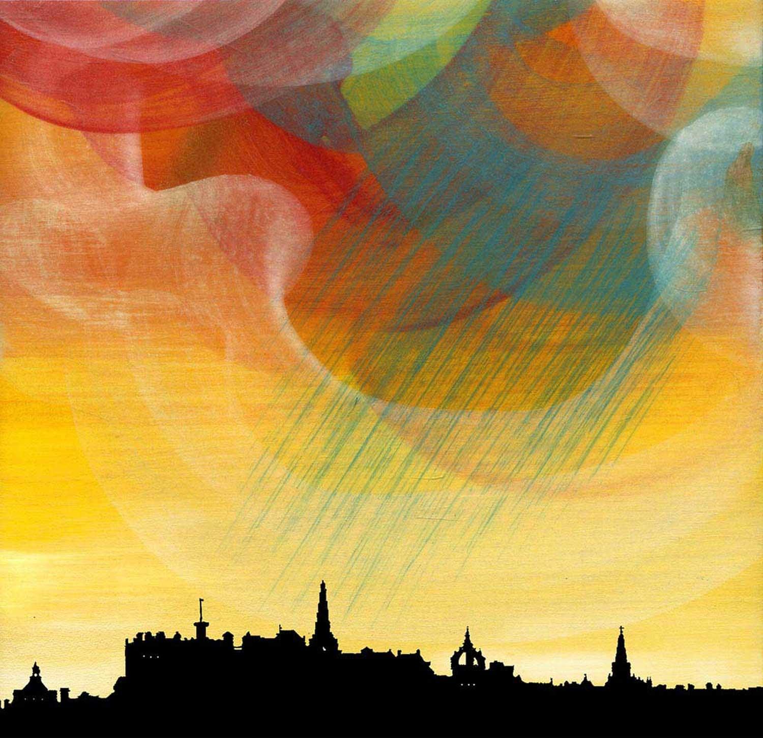 Evening Rain over Edinburgh by Esther Cohen