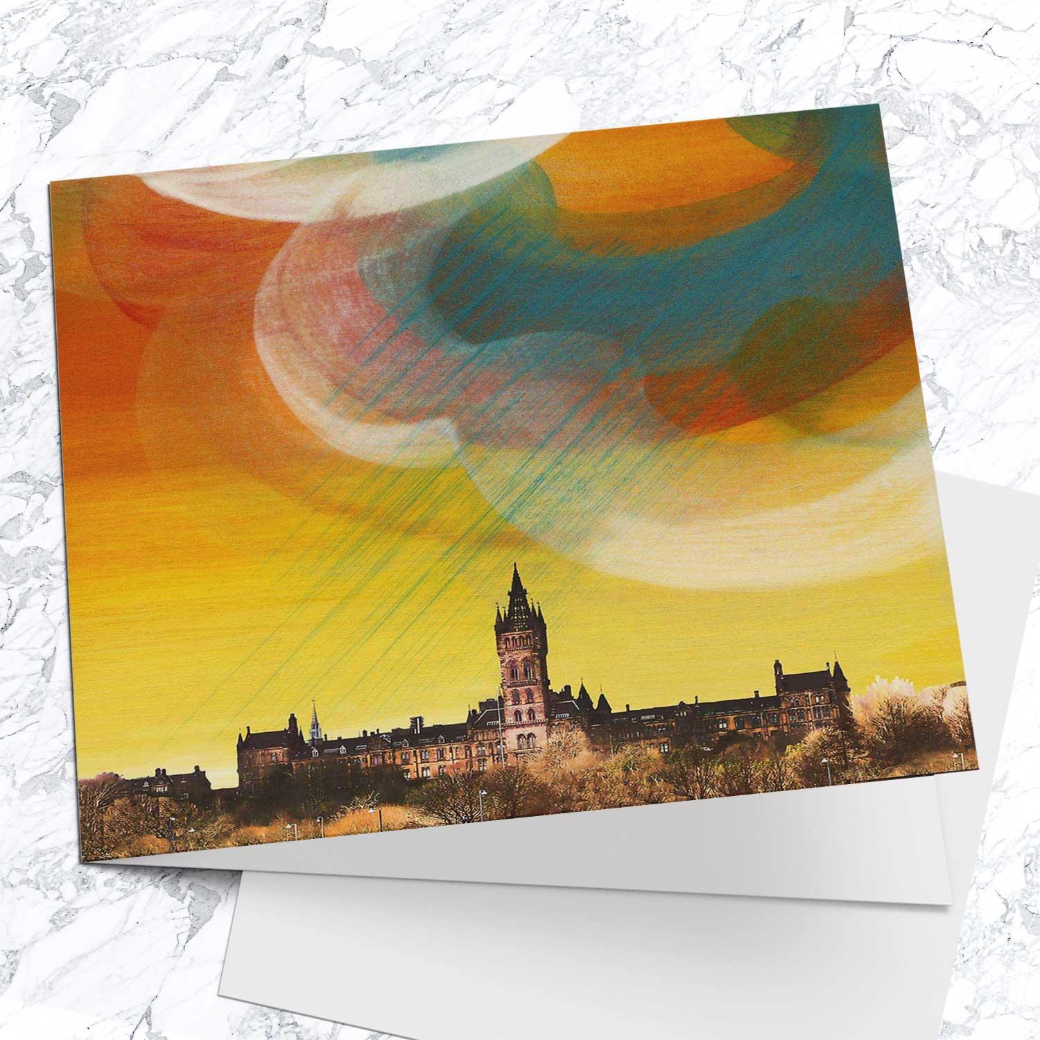 Glasgow University Greeting Card from an original painting by artist Esther Cohen