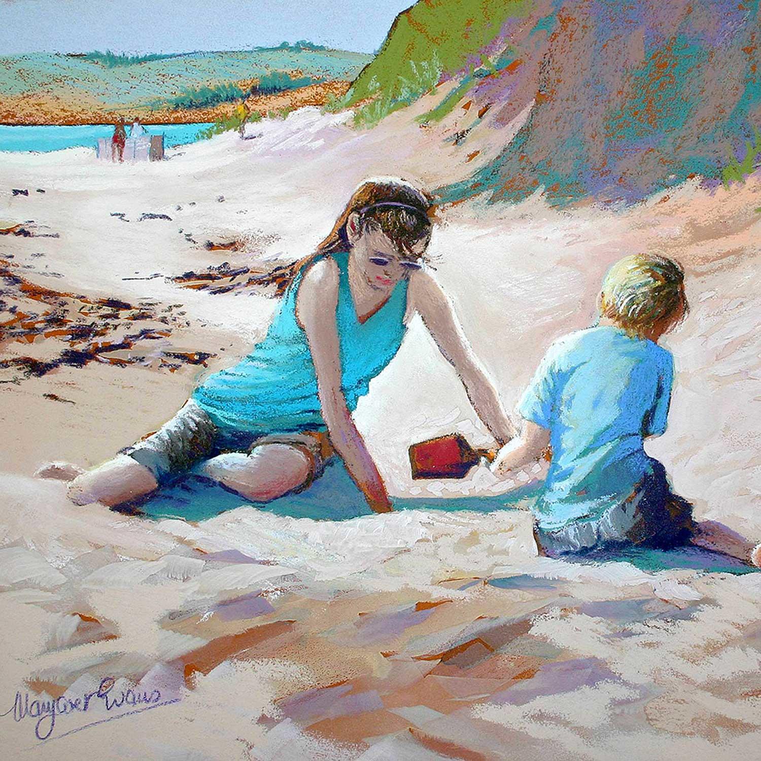 Beach Play by Margaret Evans