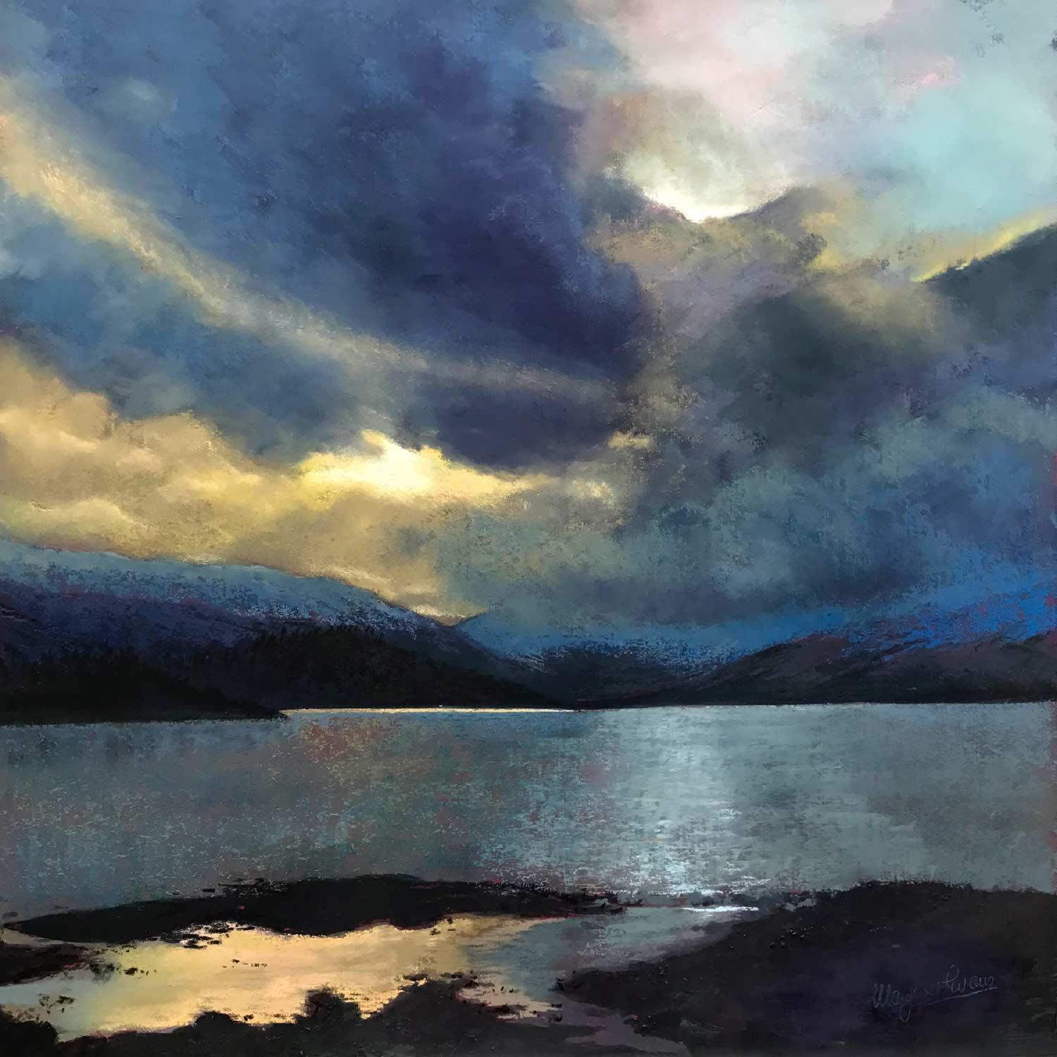 Winters Drama, Loch Tulla  by Margaret Evans