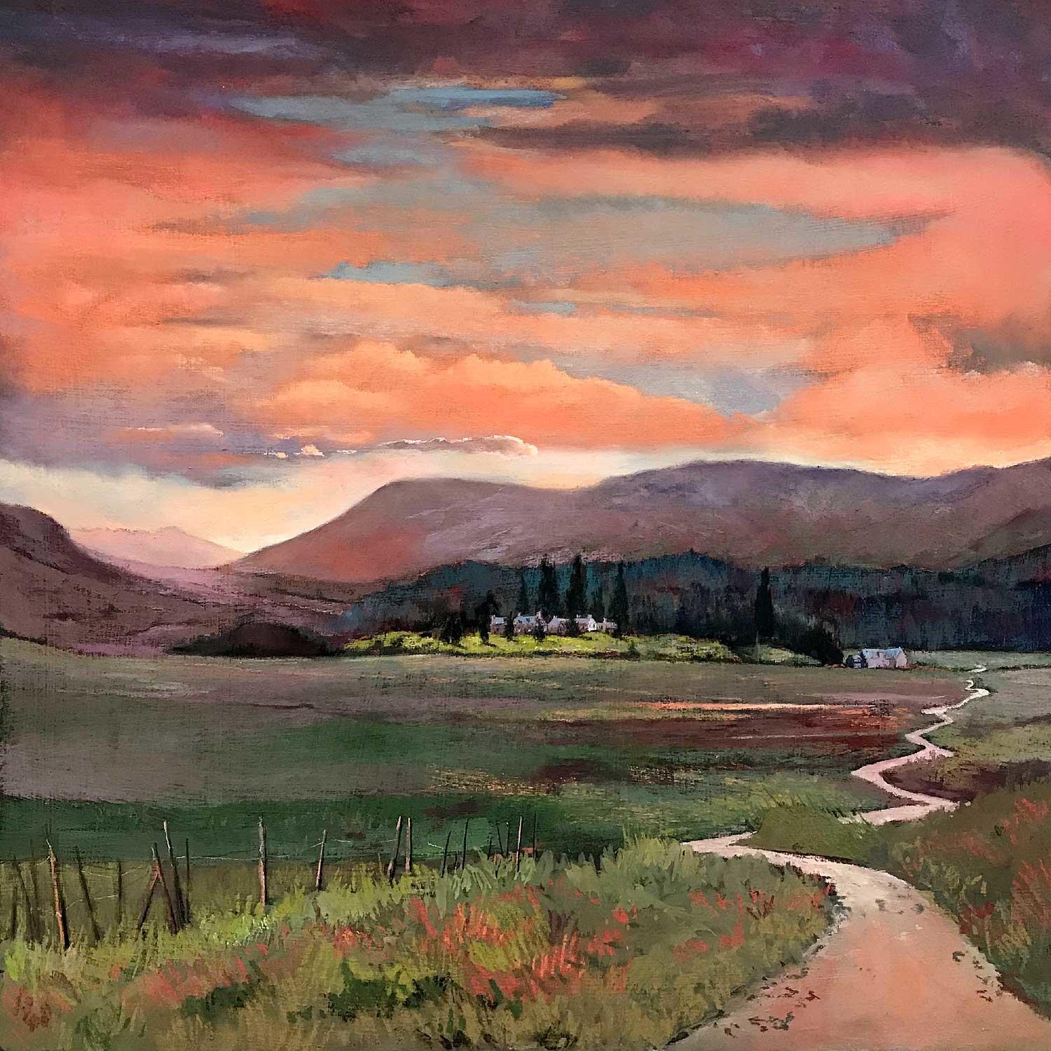 Pinks into Green, Balmoral  by Margaret Evans