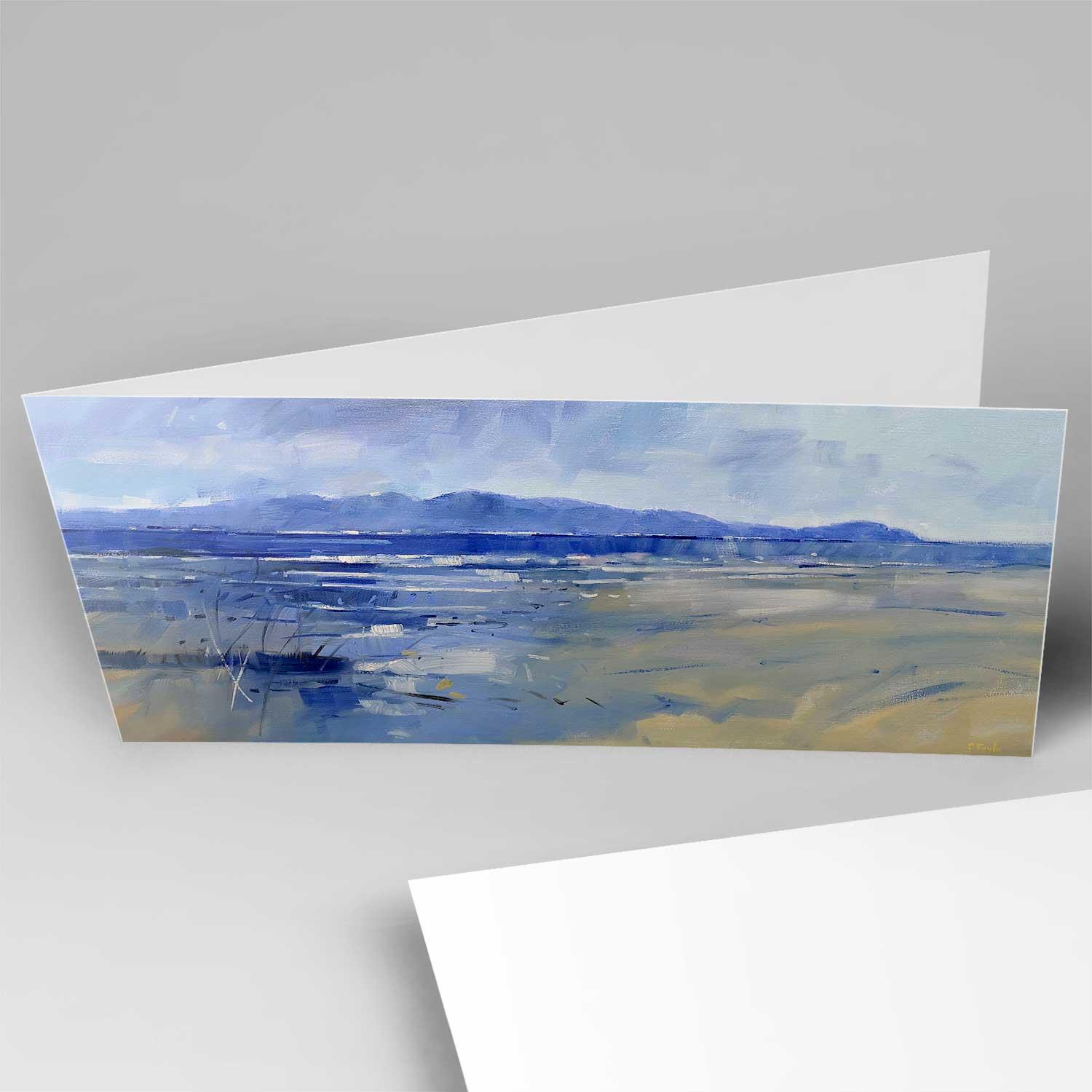 Blue Arran Greeting Card from an original painting by artist Peter Foyle