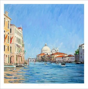 Craft on the Grand Canal Art Print from an original painting by artist Robert Kelsey