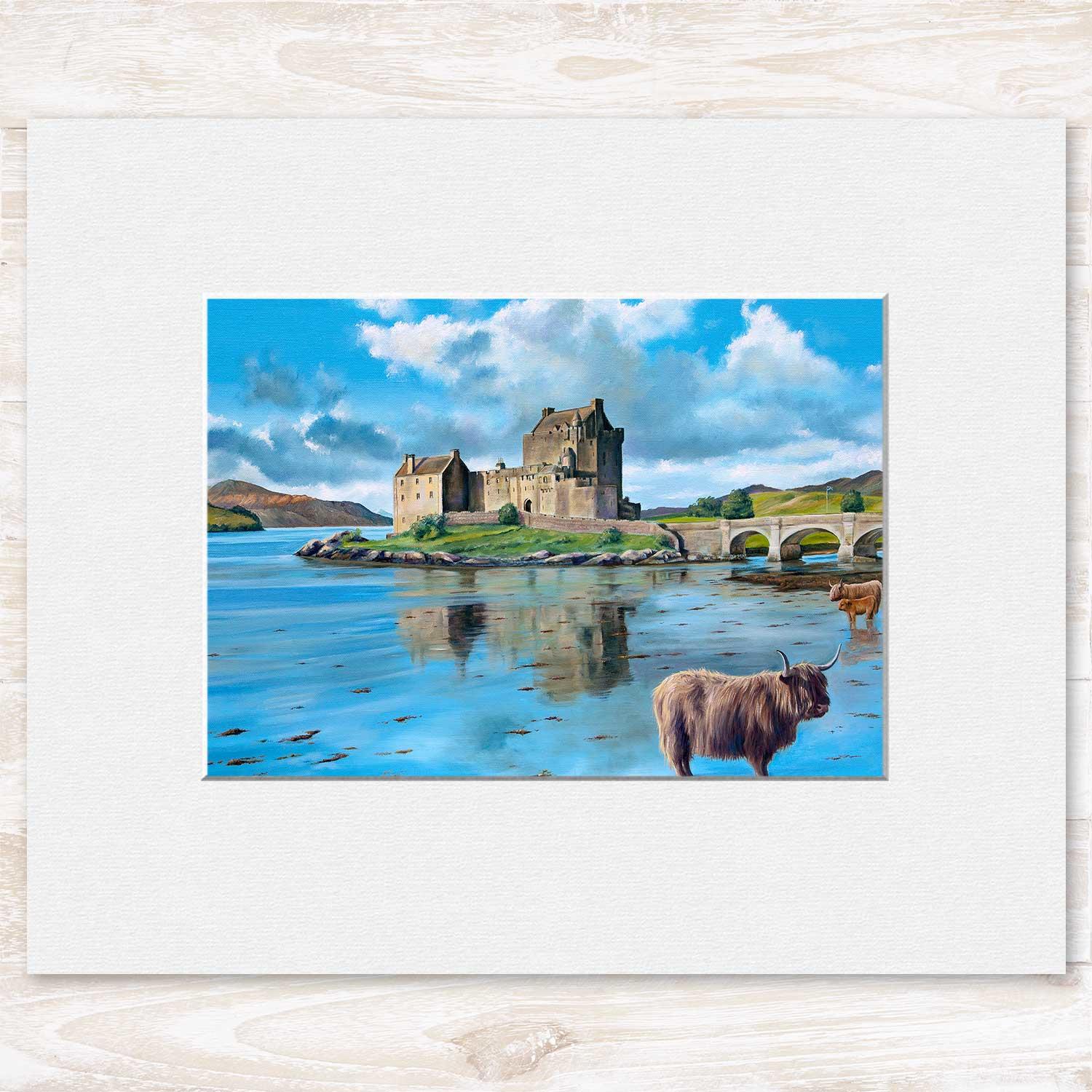 Eilean Donan Castle Mounted Card from an original painting by artist Scott McGregor
