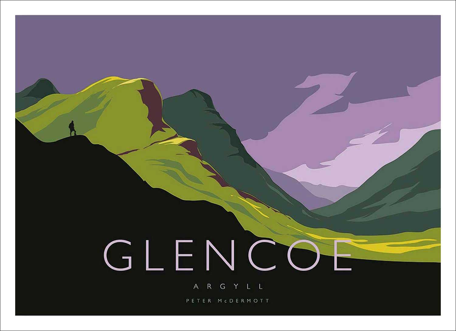 Glencoe Art Print from an original illustration by artist Peter McDermott