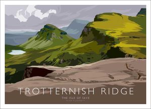 Trotternish Ridge Art Print from an original illustration by artist Peter McDermott