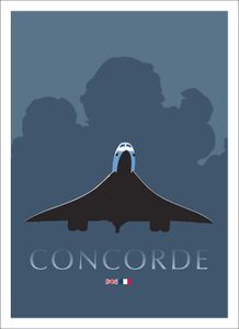 Concorde Art Print from an original illustration by artist Peter McDermott
