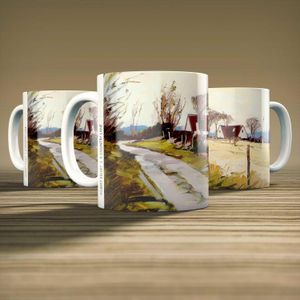 A Country Lane Mug from an original painting by artist Robert Kelsey