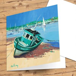 Beached Greeting Card from an original painting by artist Robert Kelsey