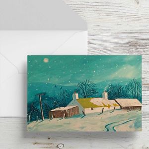 Deep Winter, Rothiemurchas Greeting Card from an original painting by artist Ann Vastano