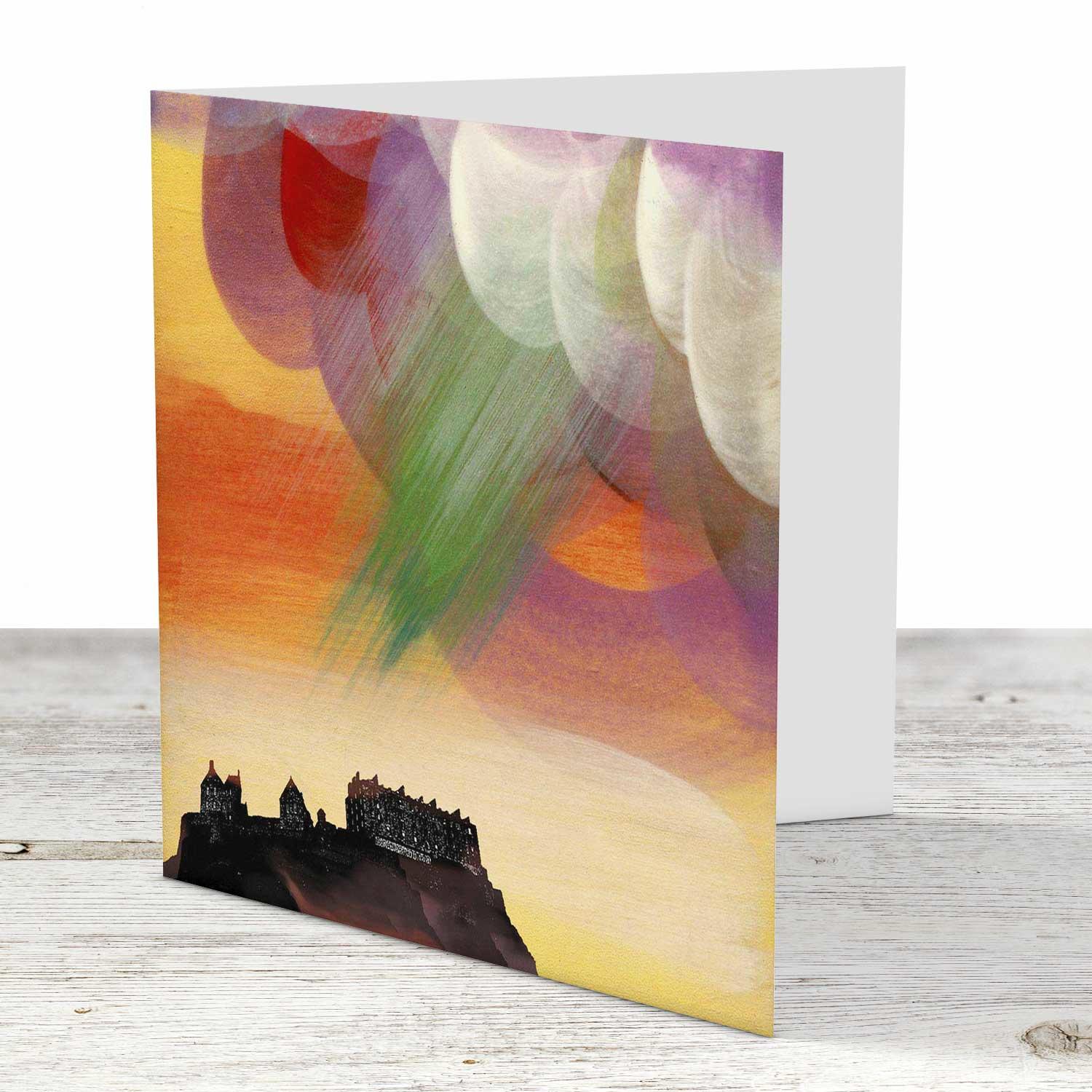 Edinburgh Castle Greeting Card from an original painting by artist Esther Cohen