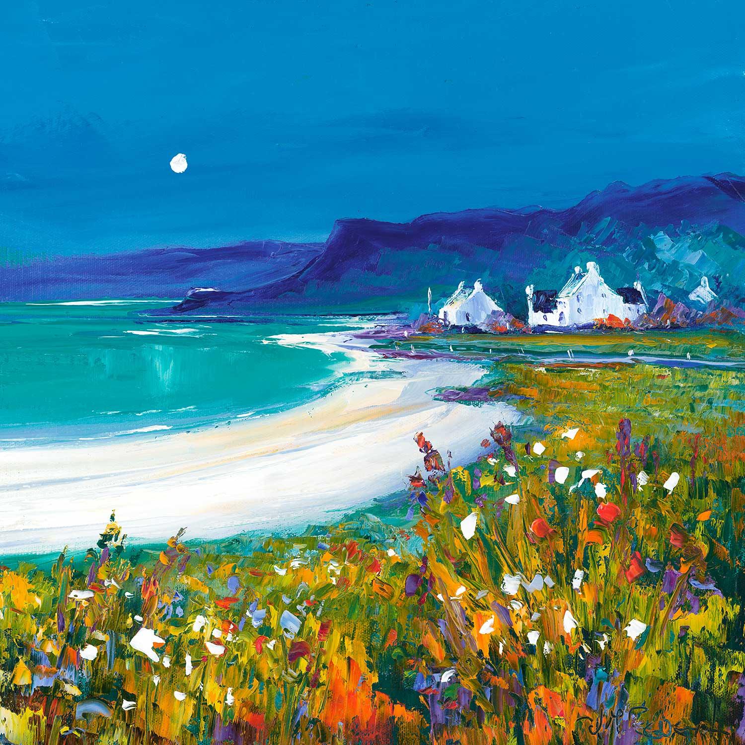 Moonlight, Kildonnan Bay Arran by Jean Feeney