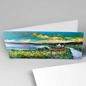 Camuscrois, Isle of Skye, Nightfall Greeting Card from an original painting by artist Jean Feeney