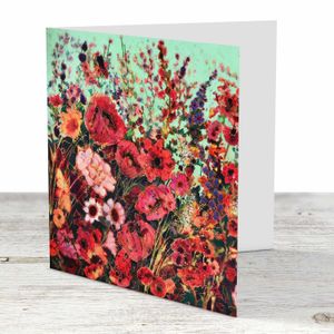Abundant Blooms Greeting Card from an original painting by artist Keli Clark
