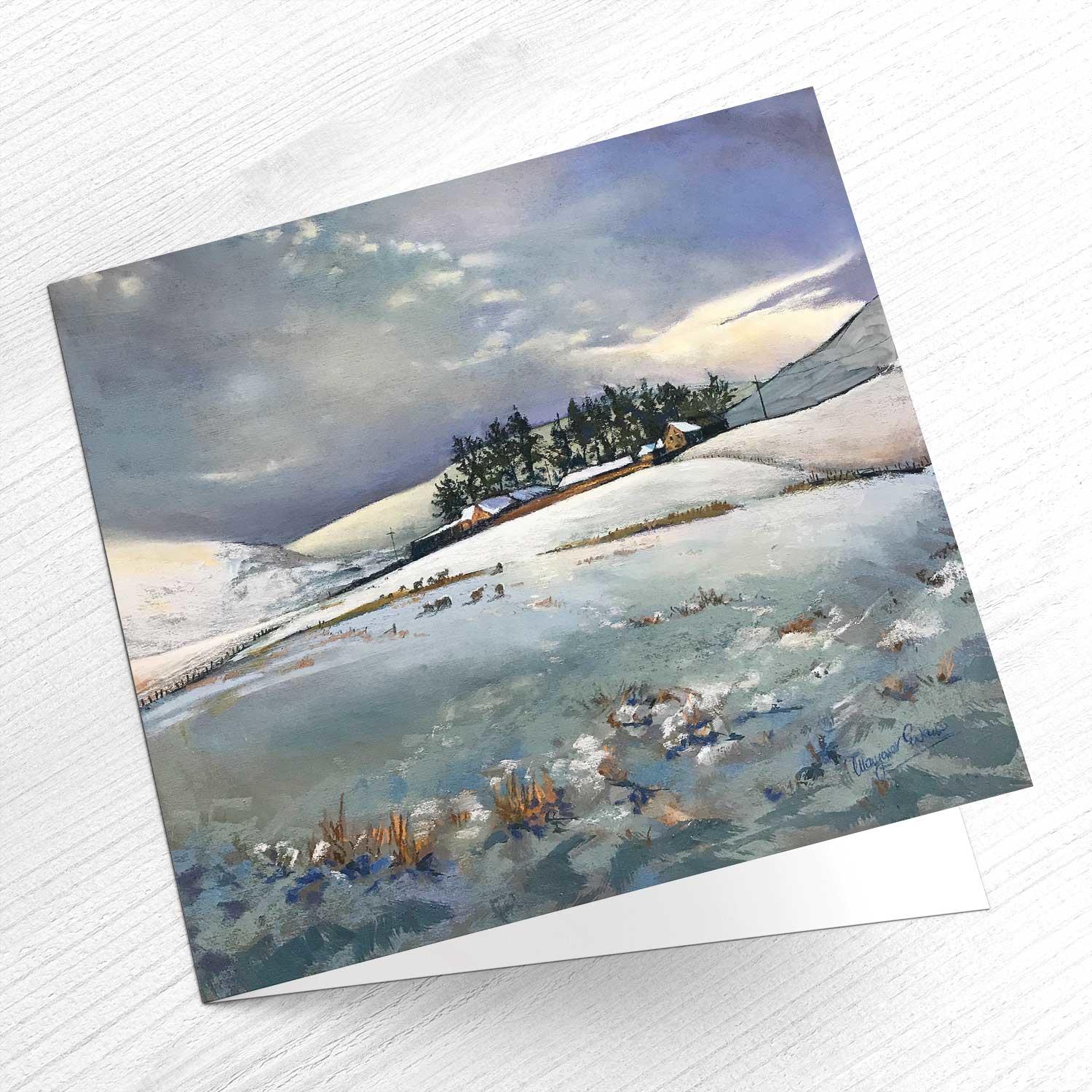 Winter in the Glen  Greeting Card from an original painting by artist Margaret Evans