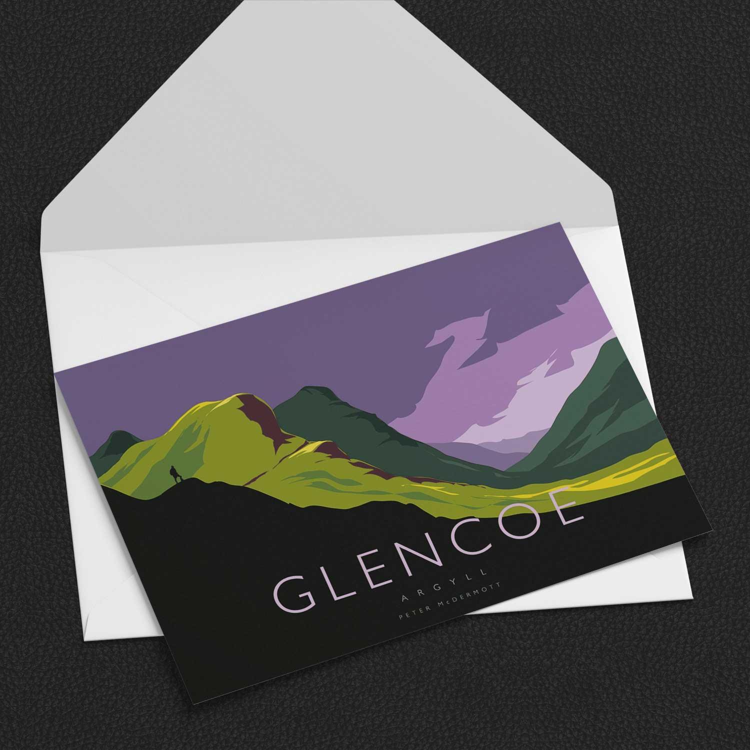 Glencoe Greeting Card from an original painting by artist Peter McDermott
