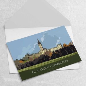 Glasgow University Greeting Card from an original painting by artist Peter McDermott