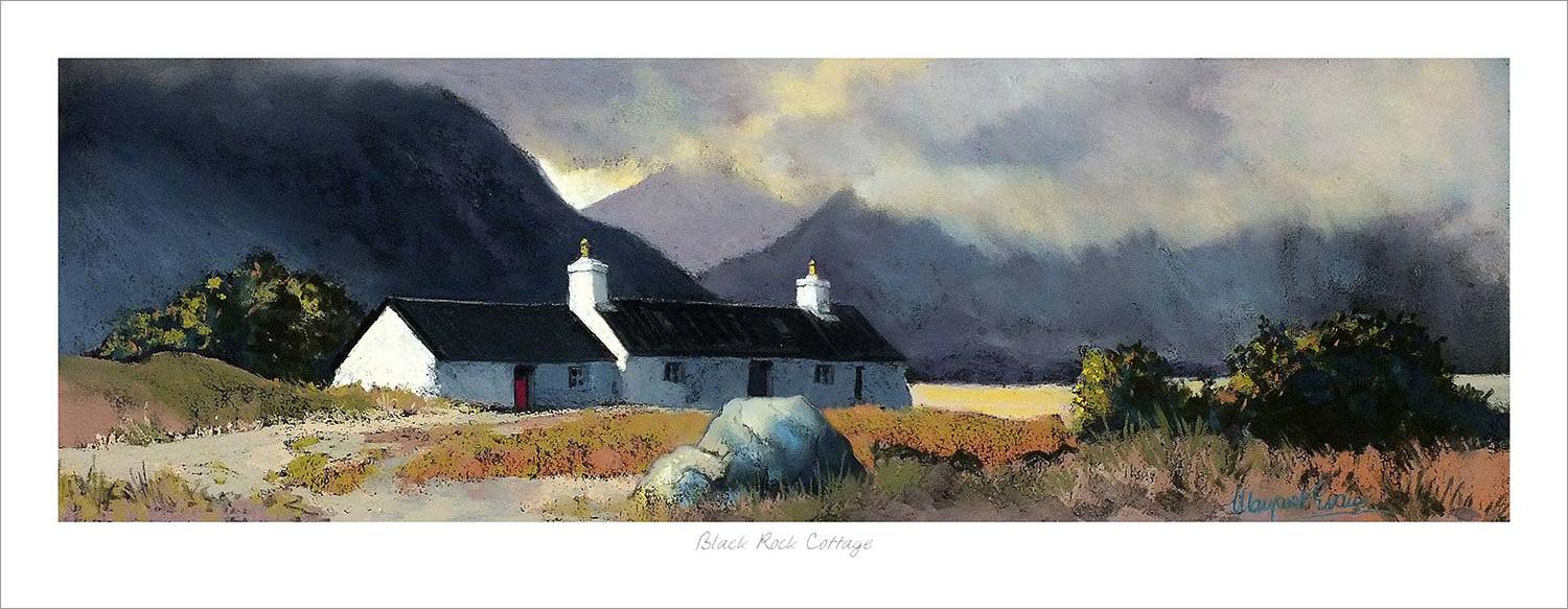 Black Rock Cottage Art Print from an original painting by artist Margaret Evans
