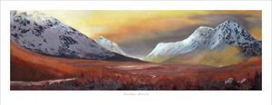 Sundown, Glencoe Art Print from an original painting by artist Margaret Evans