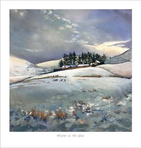 Winter in the Glen Art Print from an original painting by artist Margaret Evans