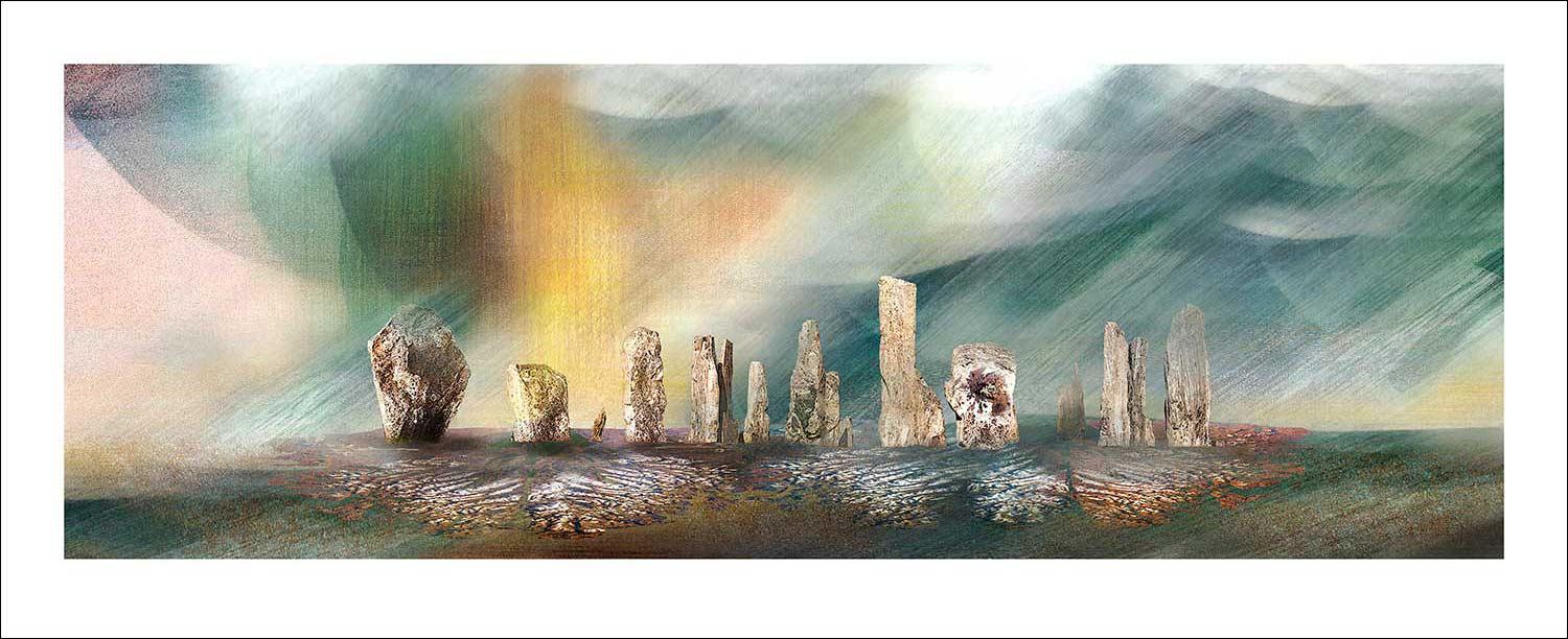 Callanish Stones, Isle of Lewis Art Print from an original painting by artist Esther Cohen