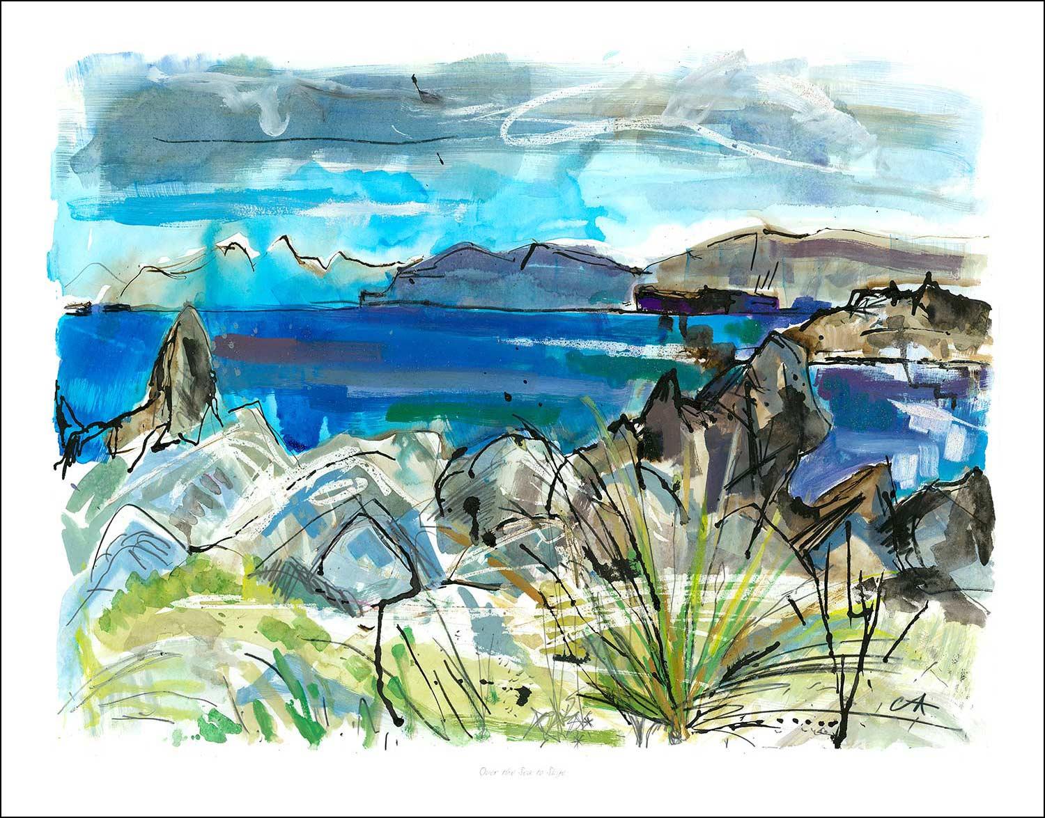 Over the Sea to Skye Art Print from an original painted by artist Clare Arbuthnott