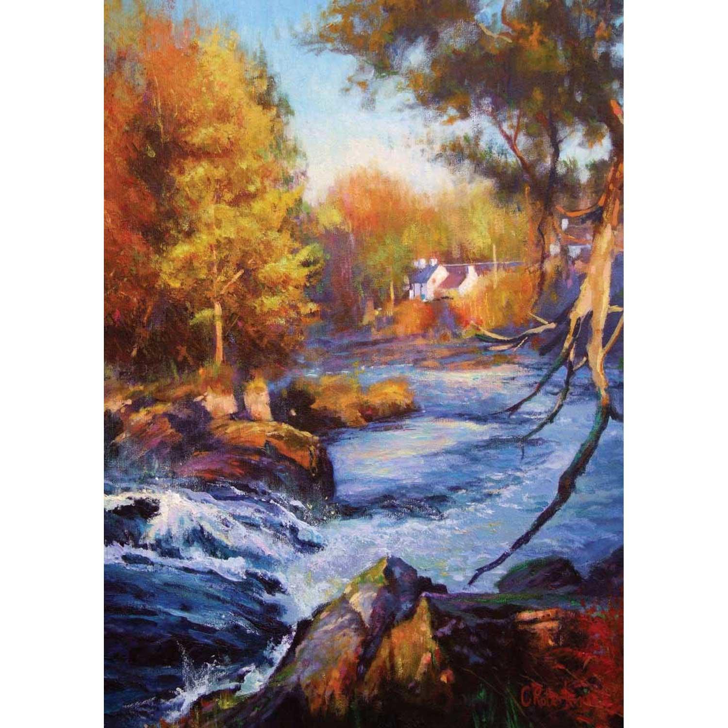 Afternoon Sunlight, Falls of Dochart by Colin Robertson