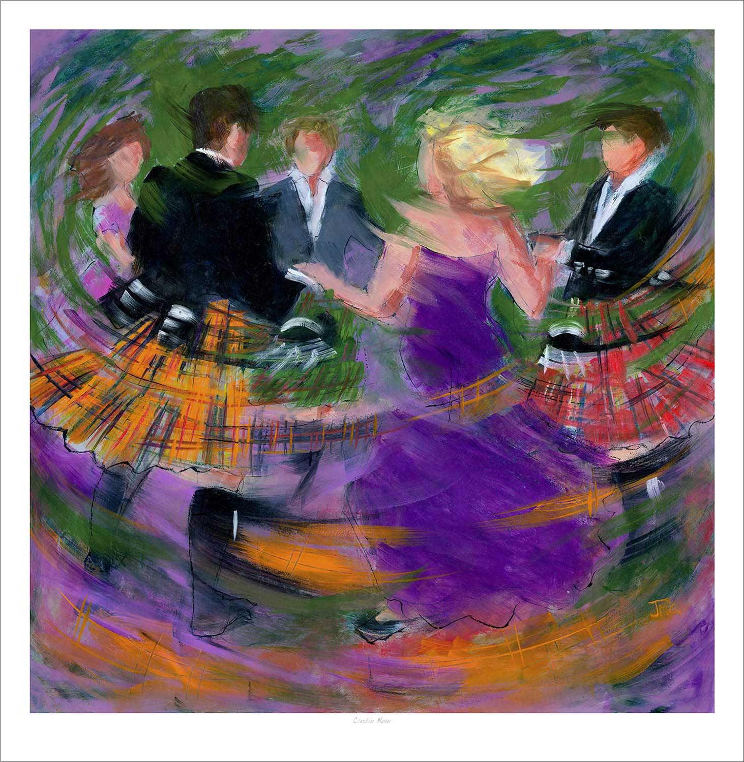 Circlin Roon Art Print from an original painting by artist Janet McCrorie