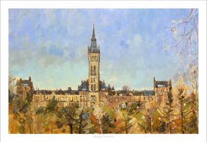 Glasgow University Print from an original painting by artist Peter Foyle