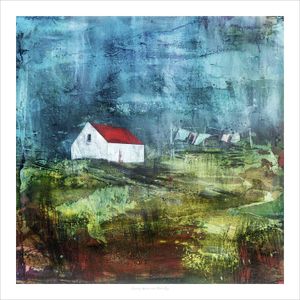 Drying Green and Peat Bog Art Print from an original painting by artist Fiona Matheson