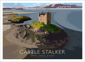 Castle Stalker Art Print from an original illustration by artist Peter McDermott