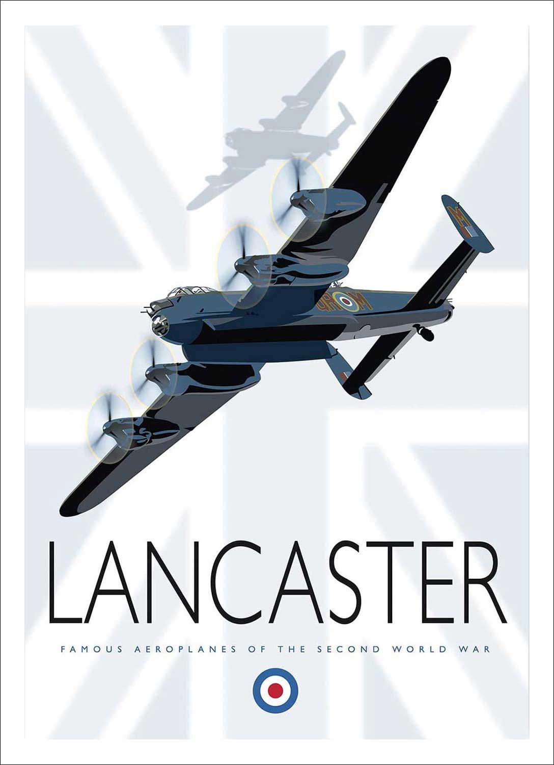 Lancaster Art Print from an original illustration by artist Peter McDermott