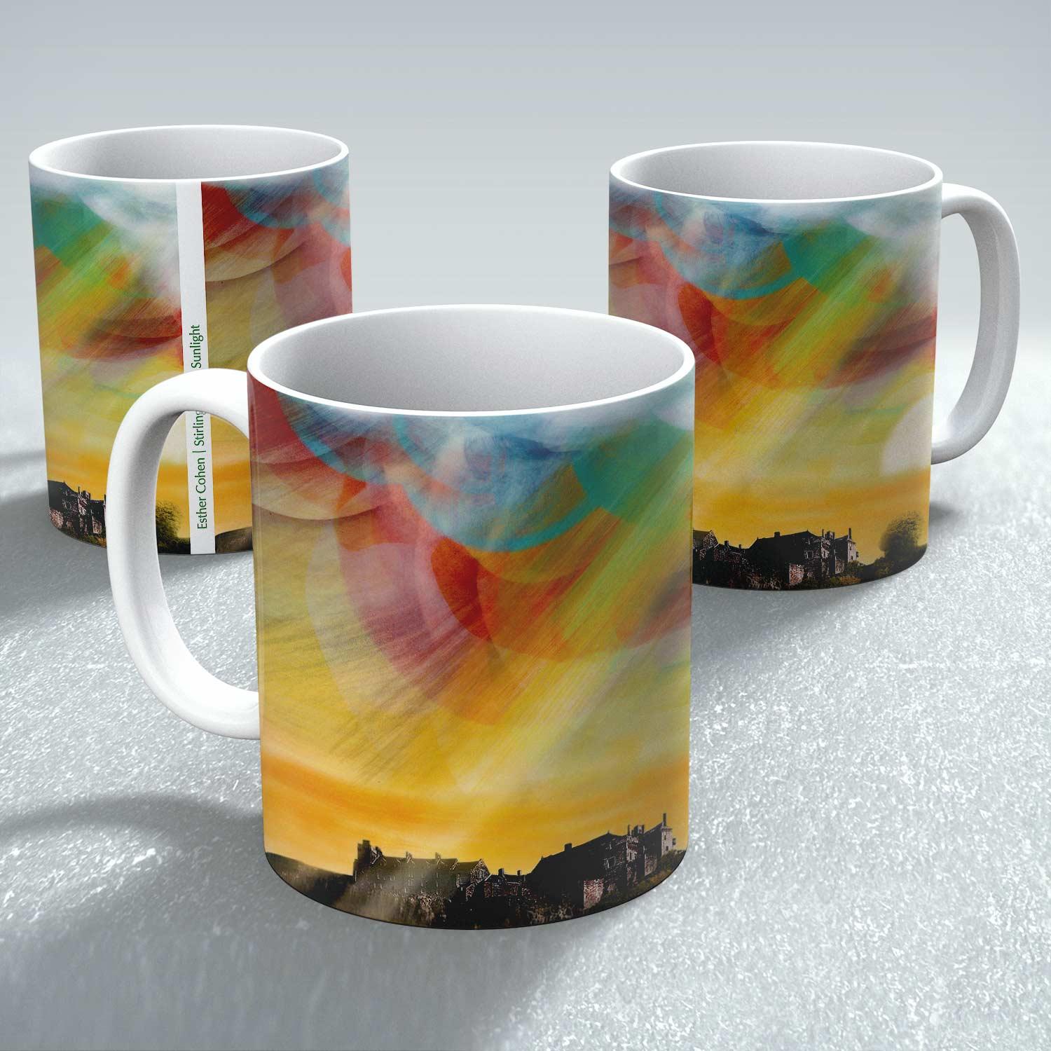 Stirling Castle Sunlight Mug from an original painting by artist Esther Cohen
