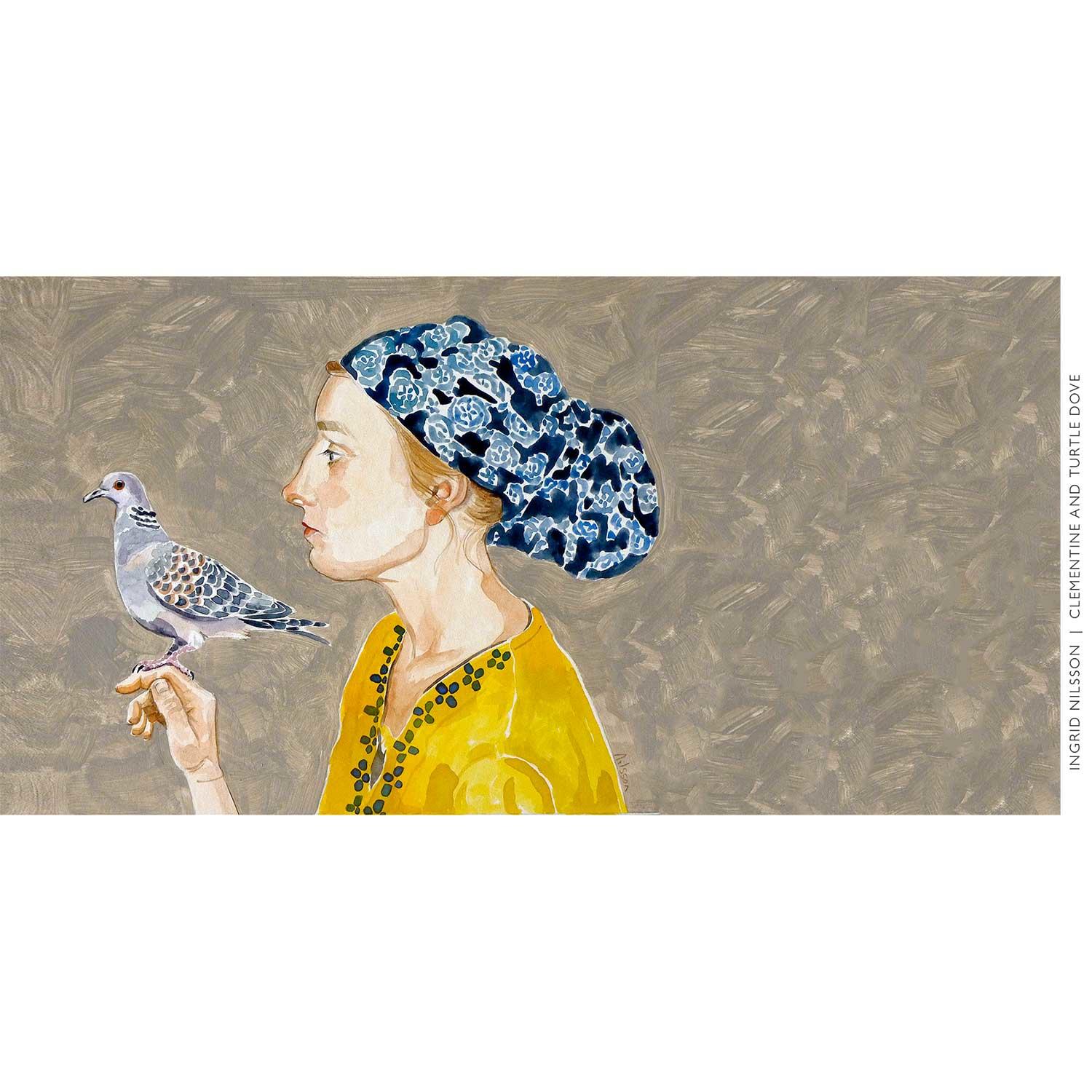 Clementine and Turtle Dove  by artist Ingrid Nilsson