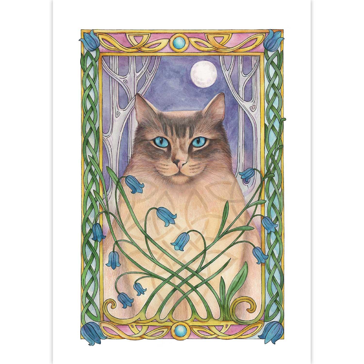 Moon Meow by artist Marjory Tait