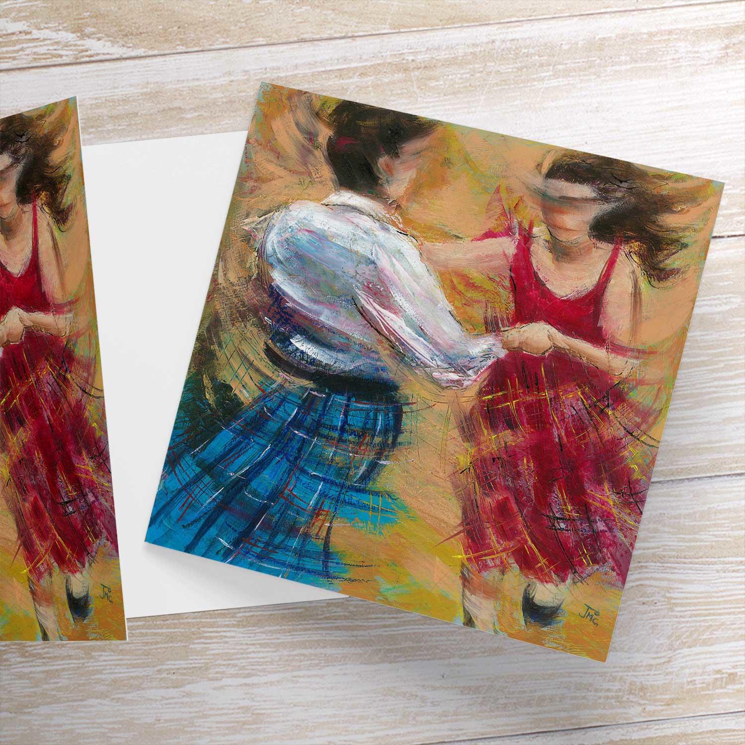 In a Spin Greeting Card from an original painting by artist Janet McCrorie