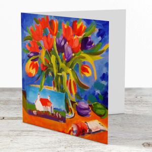 A Pause for Thought Greeting Card from an original painting by artist Ann Vastano