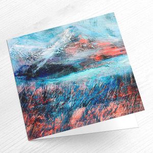 Snow Peaks Greeting Card from an original painting by artist Fiona Matheson