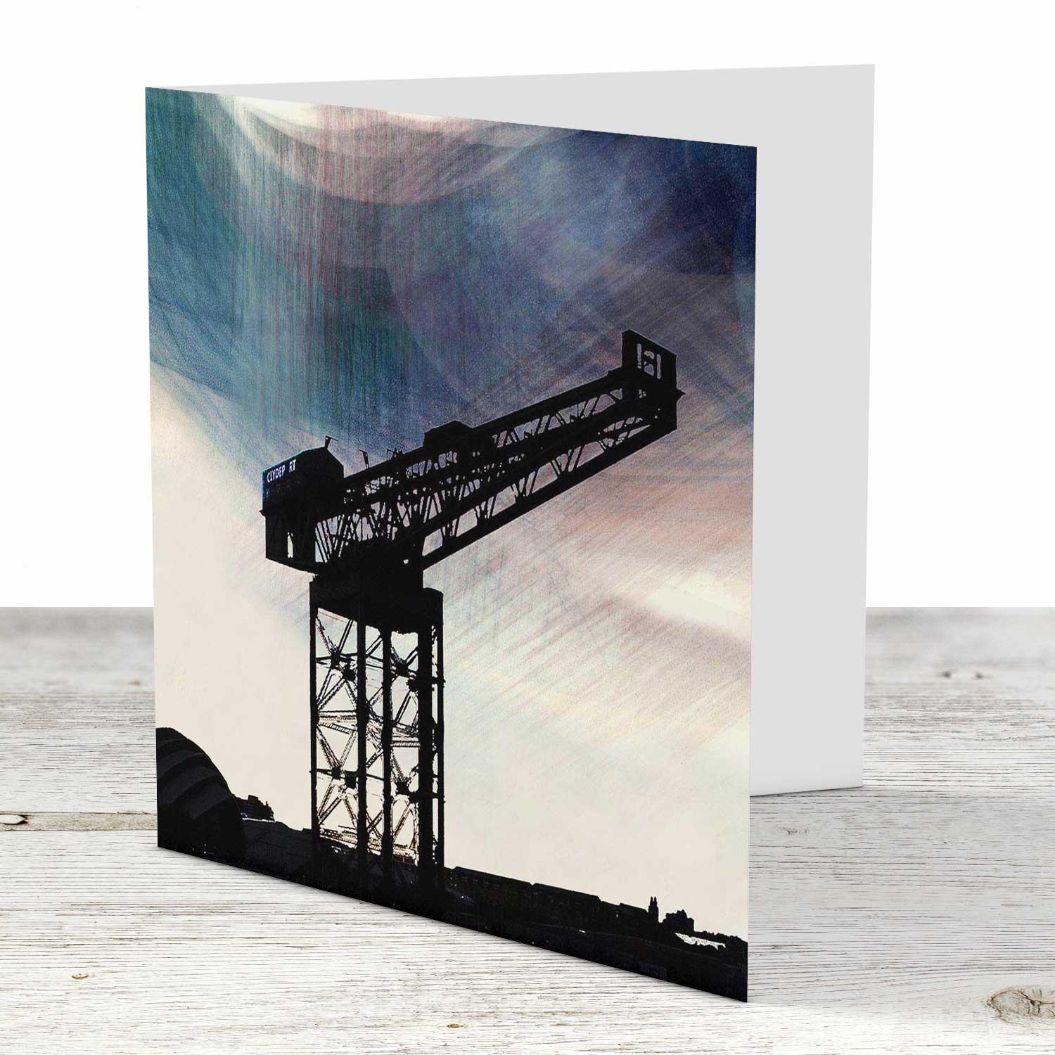 Finnieston Crane Greeting Card from an original painting by artist Esther Cohen