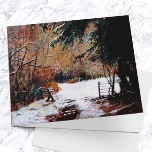 First Fall of Winter Greeting Card from an original painting by artist Margaret Evans