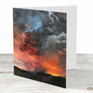 Red Storm  Greeting Card from an original painting by artist Margaret Evans